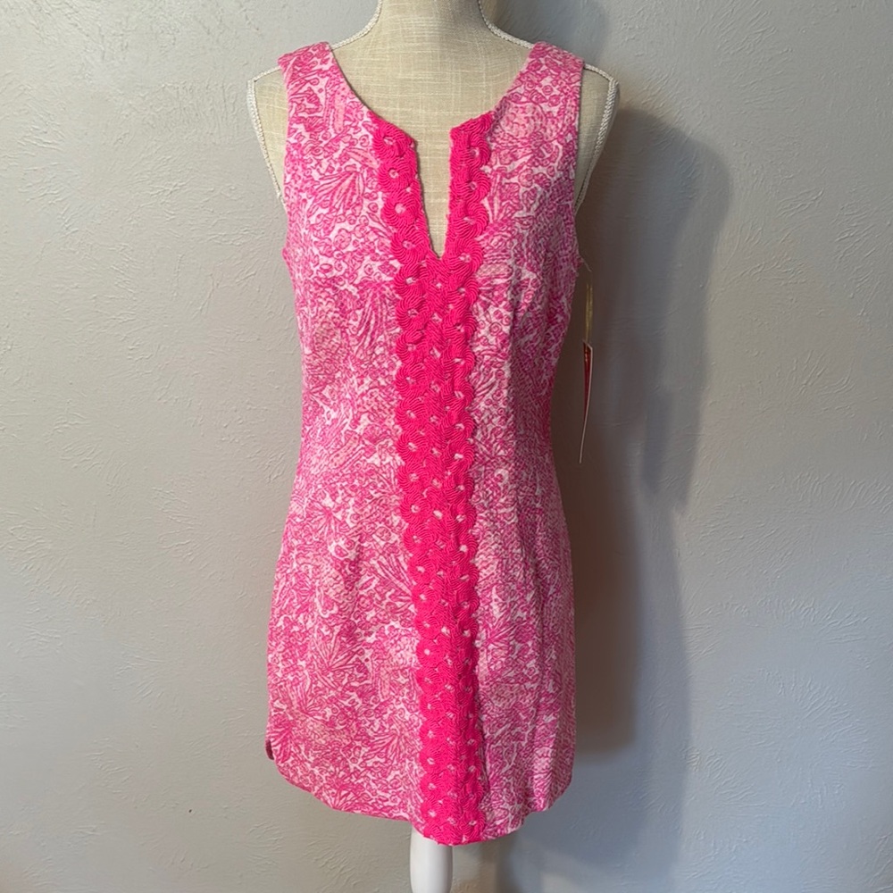 Lilly Pulitzer Pink Sleeveless Dress with Lace Detail